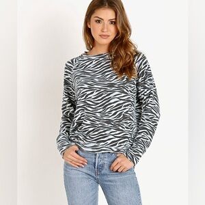 Bobi Los Angeles Long Sleeve Zebra Print‎ Shirt Size Medium